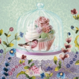Servilleta decoupage Cupcake in glass