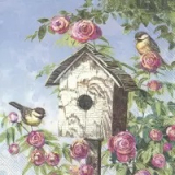 Servilleta decoupage Lovely birdhouse