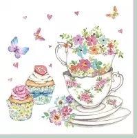 Servilleta decoupage Cup and cupcakes